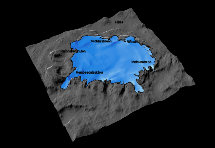 Fig 1 Hardangerjokulen
